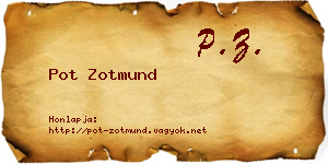 Pot Zotmund névjegykártya